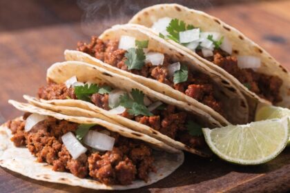 Mexican Street Style Tacos with Homemade Tortillas 