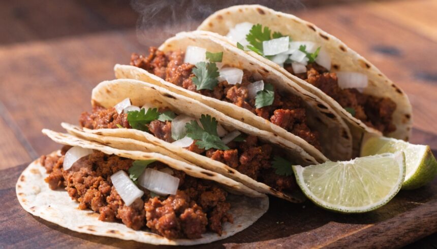 Mexican Street Style Tacos with Homemade Tortillas 