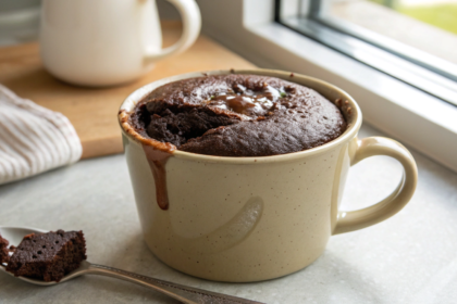 How Do I Make a Moist Chocolate Mug Cake in the Microwave Without Eggs?