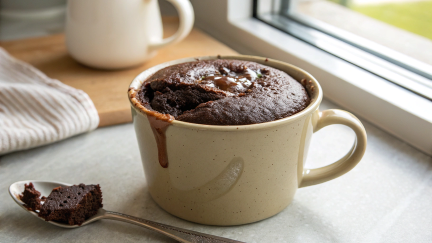 How Do I Make a Moist Chocolate Mug Cake in the Microwave Without Eggs?