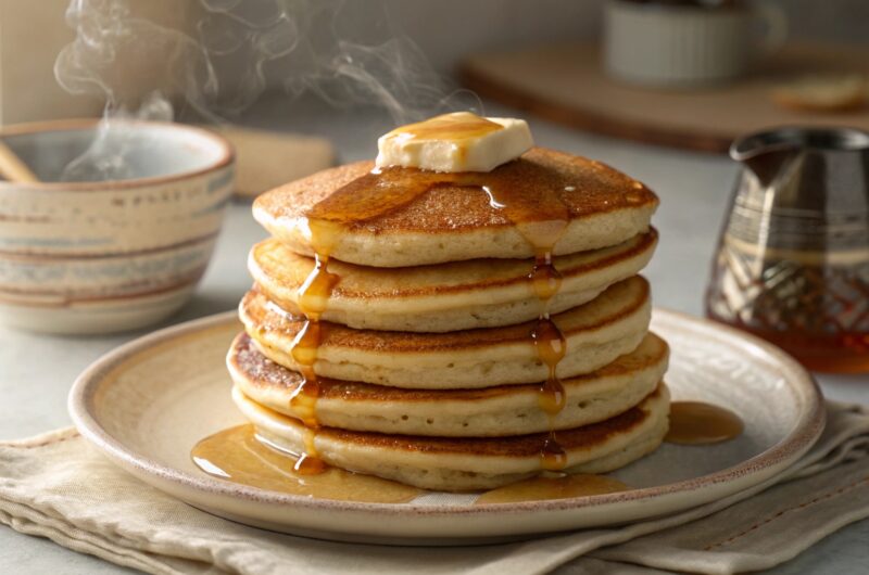 American Style Pancakes with Simple Pantry Ingredients 