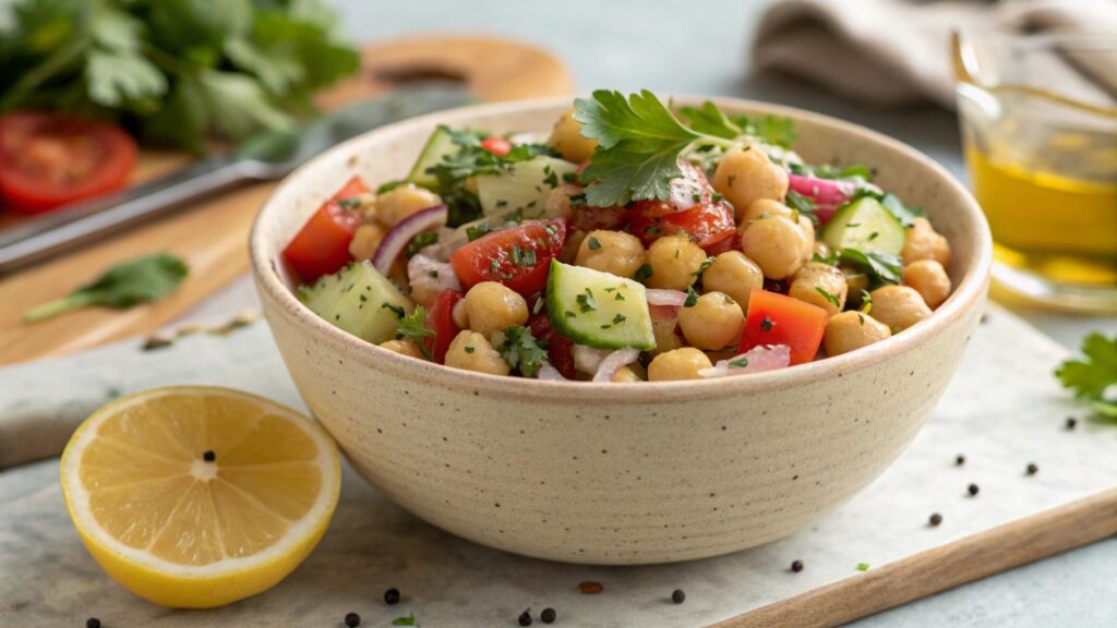 High Protein Chickpea Salad Recipe for Weight Loss