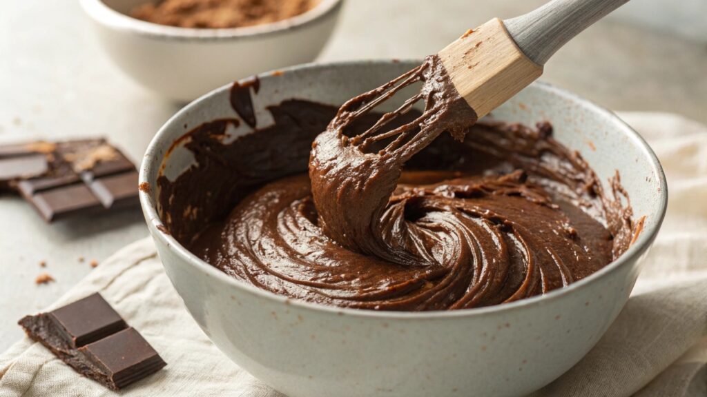 Mixing method for fudgy brownies