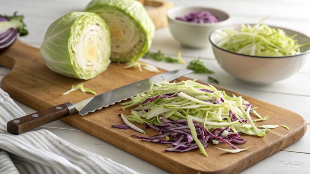 How to Cut Cabbage Thin for Coleslaw Recipe