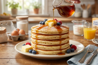 American Style Pancakes with Simple Pantry Ingredients 